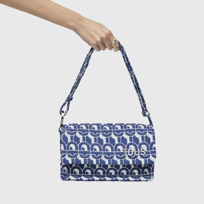 Bolsa de Mano TOUS Crossbody Bags MANIFESTO Mujer Azules | 3478KRNFT