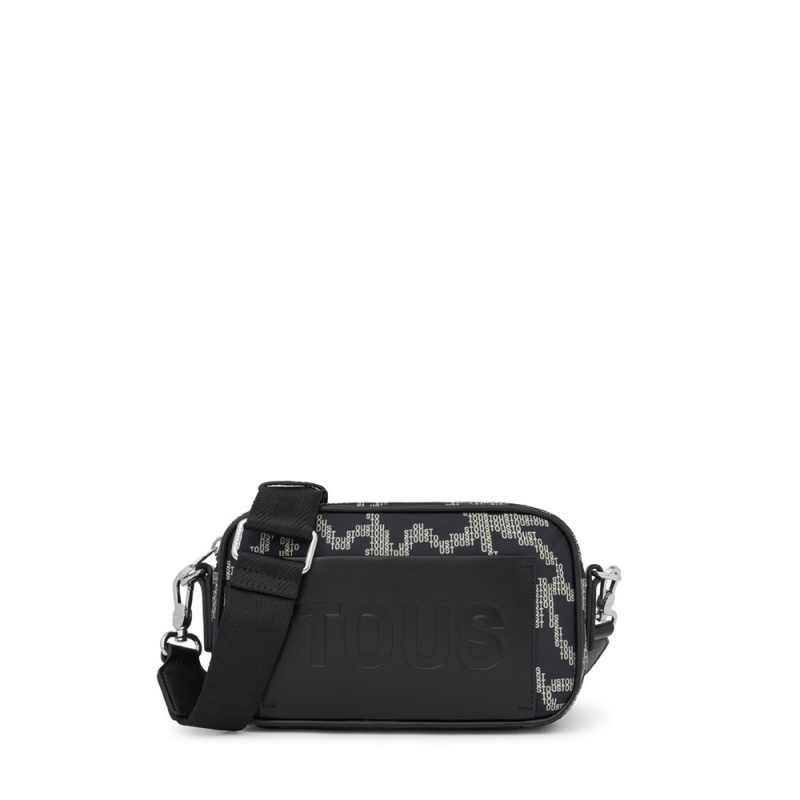 Bolsa de Mano TOUS Crossbody reporter bag Kaos Pix Soft Mujer Negros | 3294KTQJM