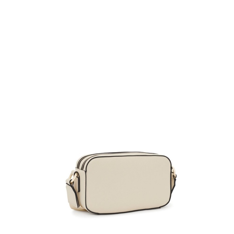 Bolsa de Mano TOUS Crossbody reporter bag La Rue New Mujer Beige | 4156LDXCF