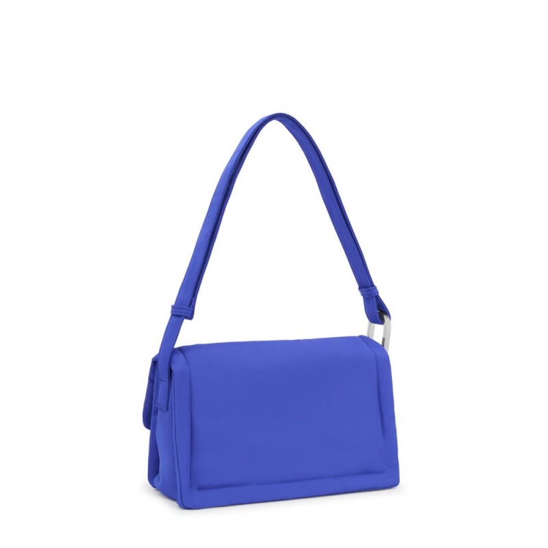 Bolsa de Mano TOUS Electric Crossbody Bags Cushion Mujer Azules | 4798RXLNS