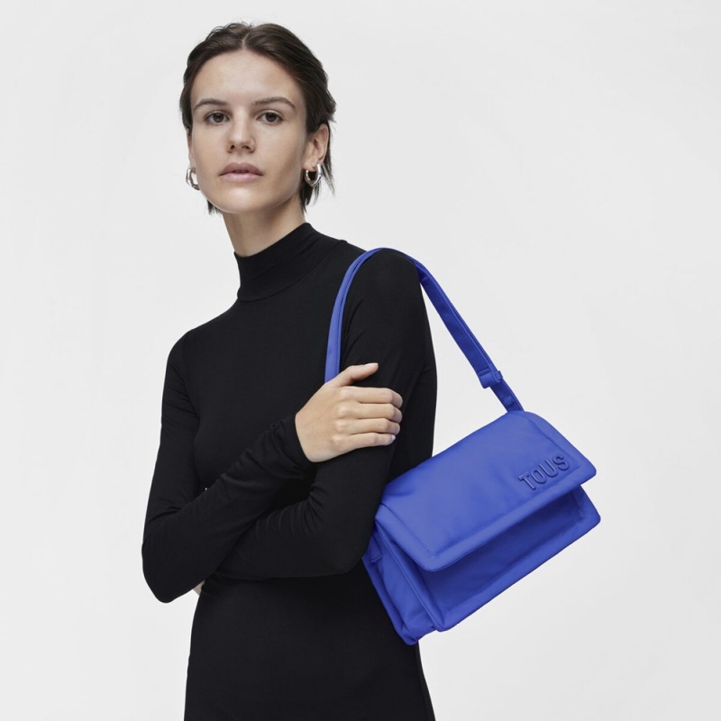 Bolsa de Mano TOUS Electric Crossbody Bags Cushion Mujer Azules | 4798RXLNS