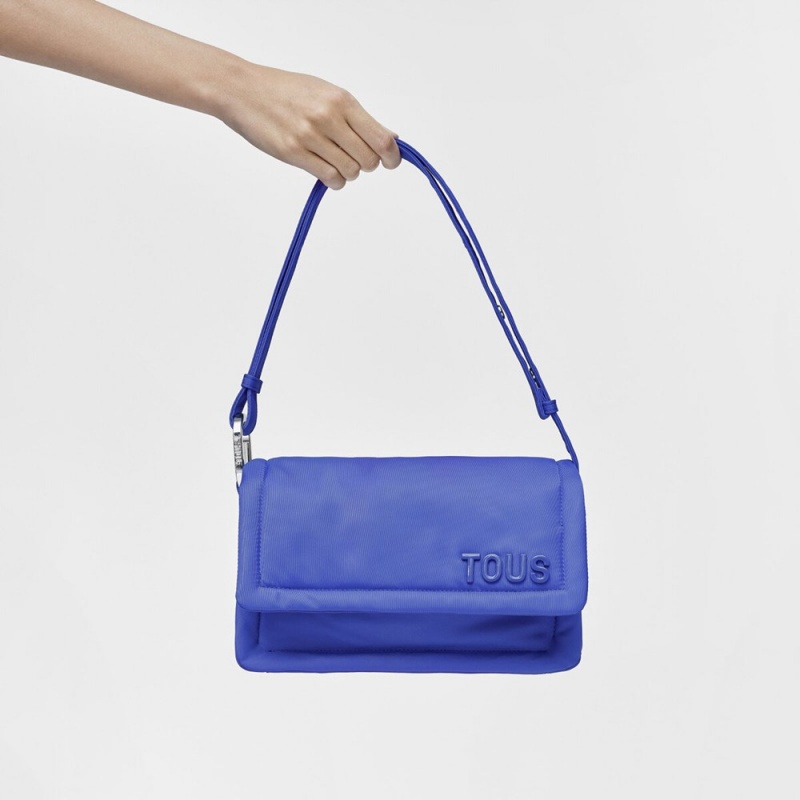 Bolsa de Mano TOUS Electric Crossbody Bags Cushion Mujer Azules | 4798RXLNS