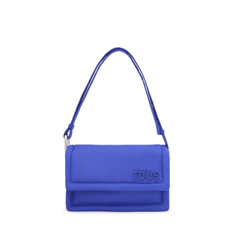 Bolsa de Mano TOUS Electric Crossbody Bags Cushion Mujer Azules | 4798RXLNS