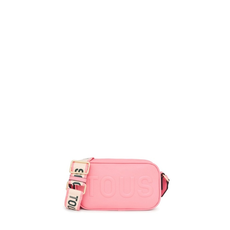 Bolsa de Mano TOUS La Rue Crossbody reporter bag Mujer Rosas | 0275NLIVR