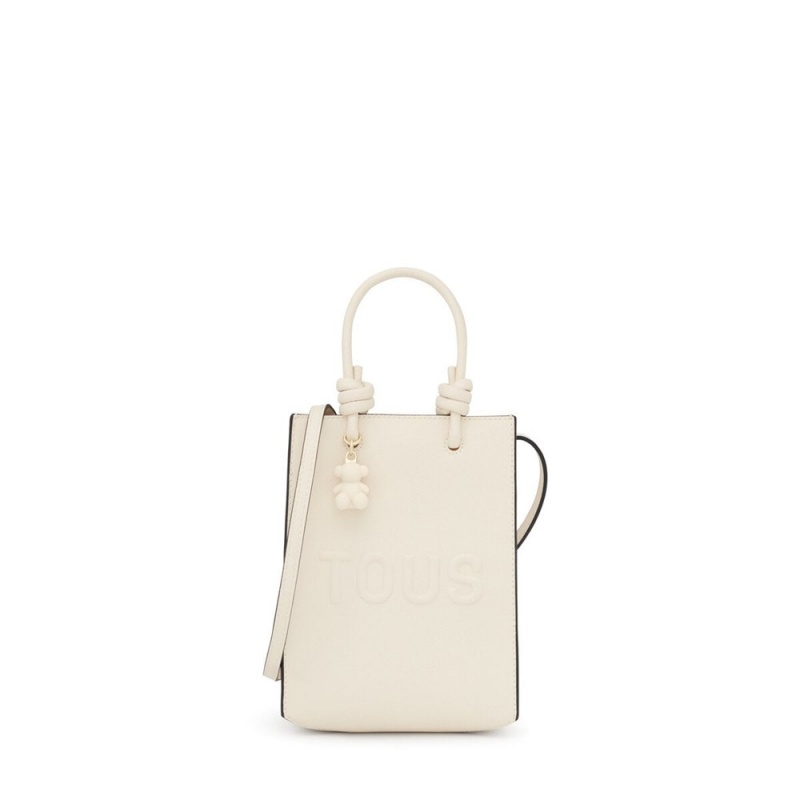 Bolsa de Mano TOUS La Rue New Pop Minibag Mujer Beige | 9834MFOHD