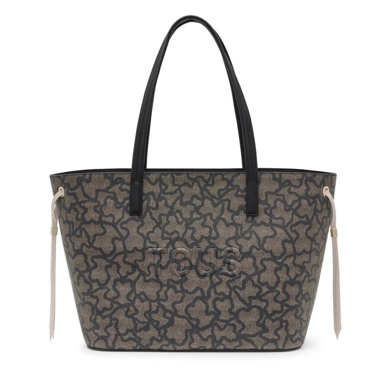 Bolsa de Mano TOUS Large Tote bag Kaos Icon Mujer Negros | 8607GCJQV