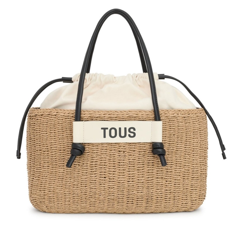 Bolsa de Mano TOUS Large Tote bag Scoubidou Mujer Negros | 2641IGWXN