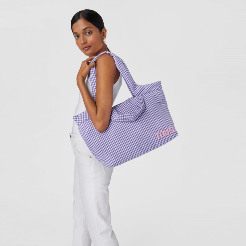 Bolsa de Mano TOUS Large lilac Tote bag Carol Vichy Mujer Morados | 4520KTICY