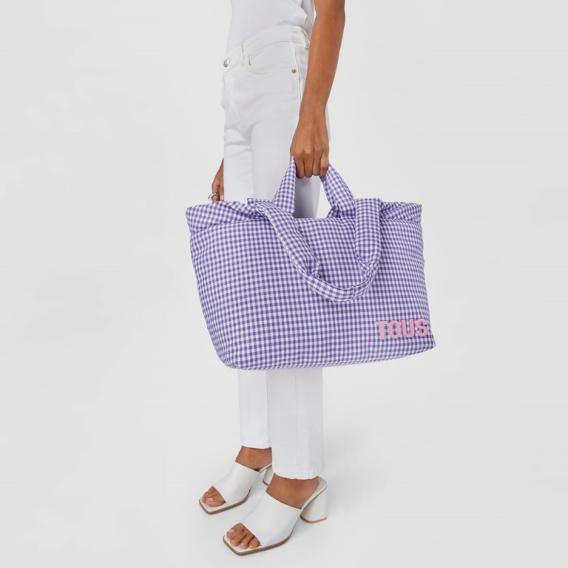 Bolsa de Mano TOUS Large lilac Tote bag Carol Vichy Mujer Morados | 4520KTICY