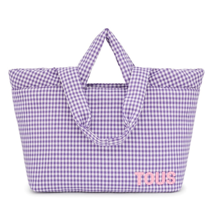 Bolsa de Mano TOUS Large lilac Tote bag Carol Vichy Mujer Morados | 4520KTICY