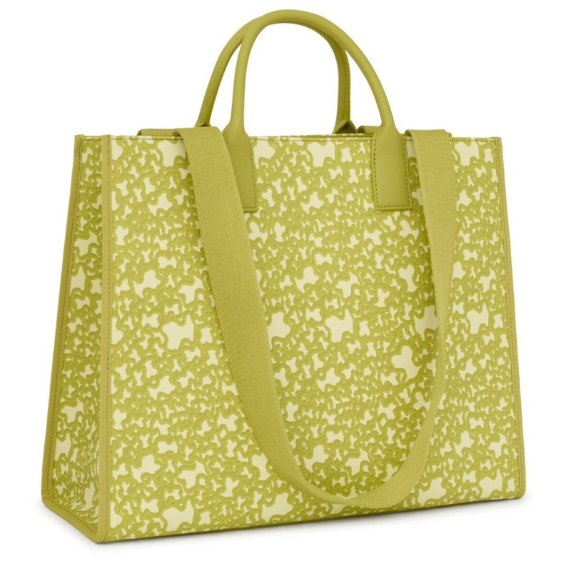 Bolsa de Mano TOUS Large lime Kaos Mini Evolution Amaya Shopping bag Mujer Verdes Claro | 6170YHTFK