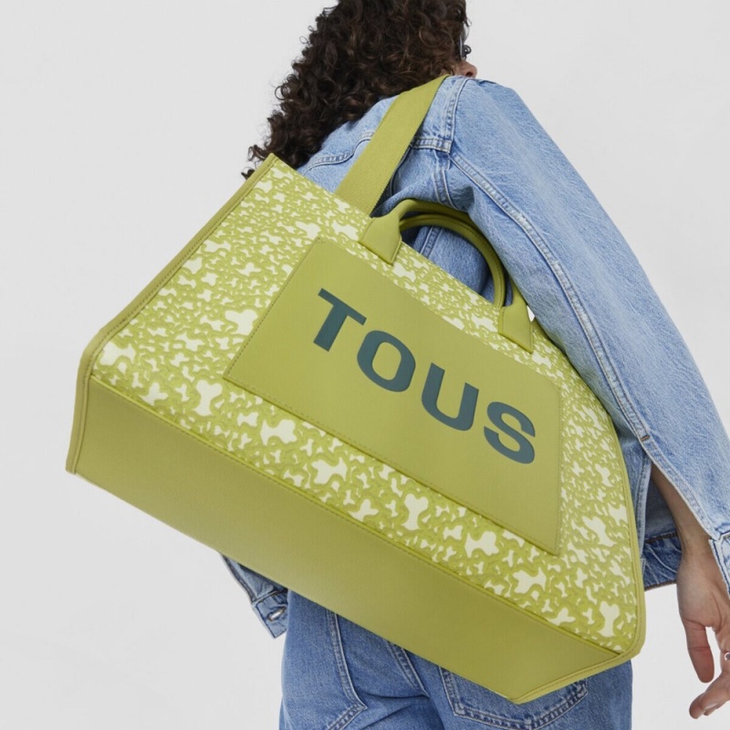 Bolsa de Mano TOUS Large lime Kaos Mini Evolution Amaya Shopping bag Mujer Verdes Claro | 6170YHTFK