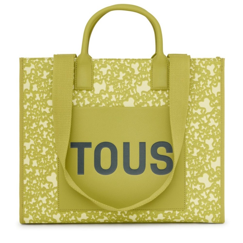 Bolsa de Mano TOUS Large lime Kaos Mini Evolution Amaya Shopping bag Mujer Verdes Claro | 6170YHTFK