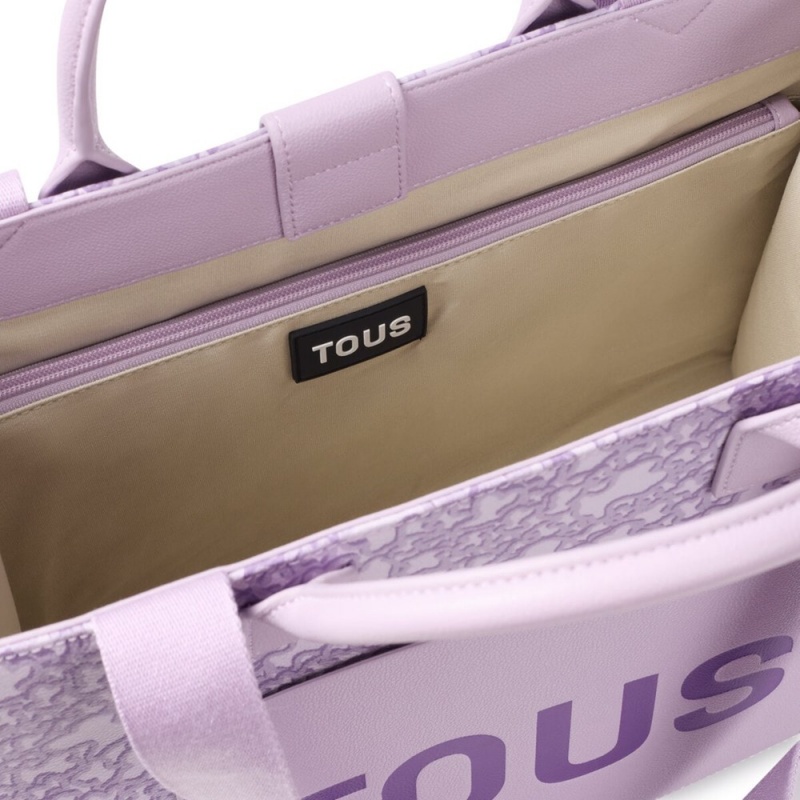 Bolsa de Mano TOUS Large mauve Kaos Mini Evolution Amaya Shopping bag Mujer Morados | 7816YTBLR