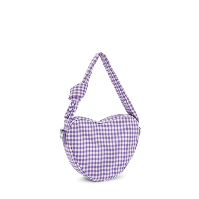 Bolsa de Mano TOUS Lilac heart Crossbody Bags Carol Vichy Mujer Morados | 6539WRHEA