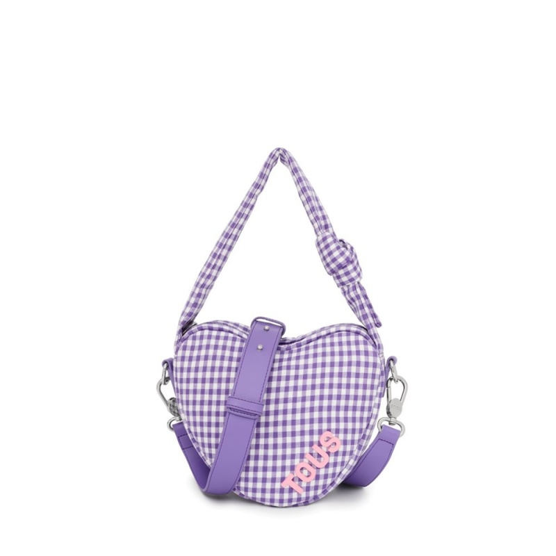 Bolsa de Mano TOUS Lilac heart Crossbody Bags Carol Vichy Mujer Morados | 6539WRHEA