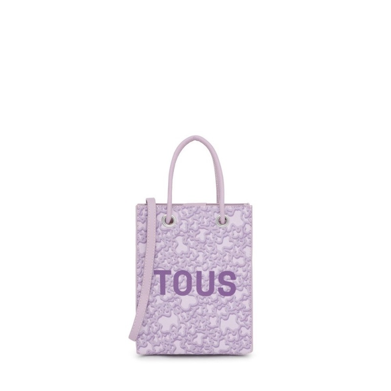 Bolsa de Mano TOUS Mauve Kaos Mini Evolution Pop Mini handbag Mujer Morados | 0459DWULH