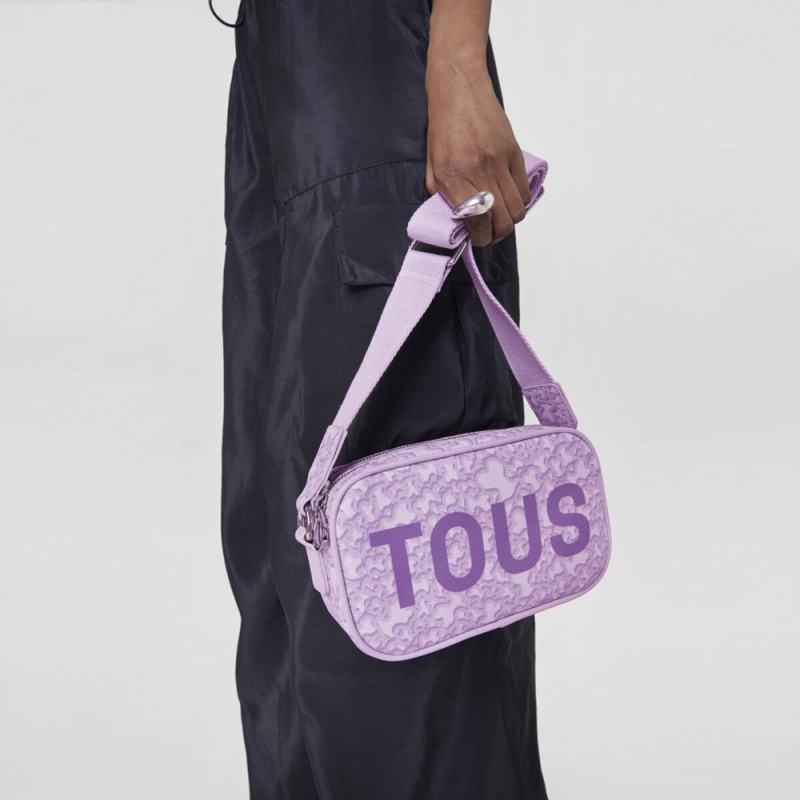 Bolsa de Mano TOUS Mauve Kaos Mini Evolution Crossbody reporter bag Mujer Morados | 5741VRHOX