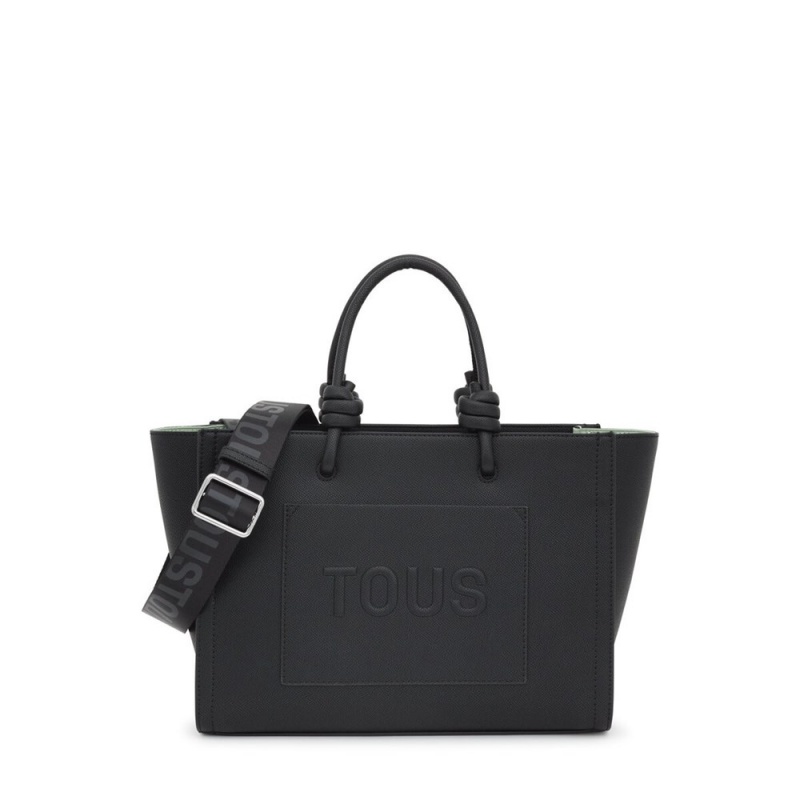 Bolsa de Mano TOUS Medium Amaya Shopping bag La Rue New Mujer Negros | 6345QROZC