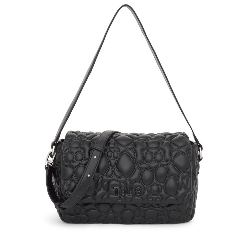 Bolsa de Mano TOUS Medium Crossbody Bags Bold Mujer Negros | 5943WNTRC