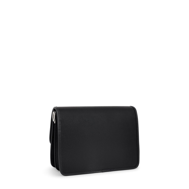 Bolsa de Mano TOUS Medium La Rue Audree Crossbody Bags Mujer Negros | 0138CRKJY