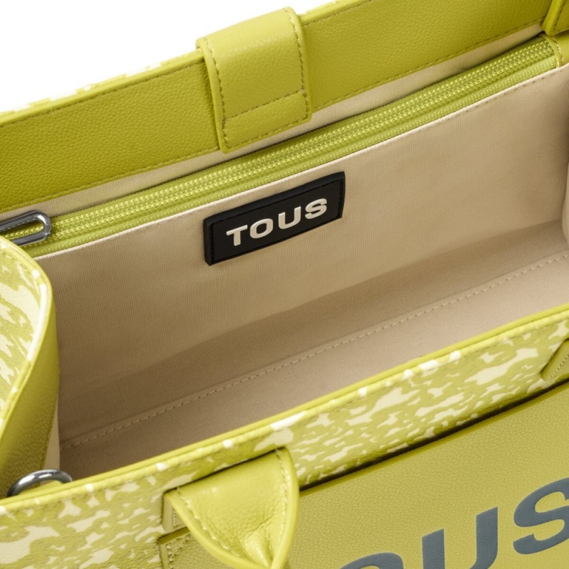 Bolsa de Mano TOUS Medium lime Kaos Mini Evolution Amaya Shopping bag Mujer Verdes Claro | 1974EZYOJ