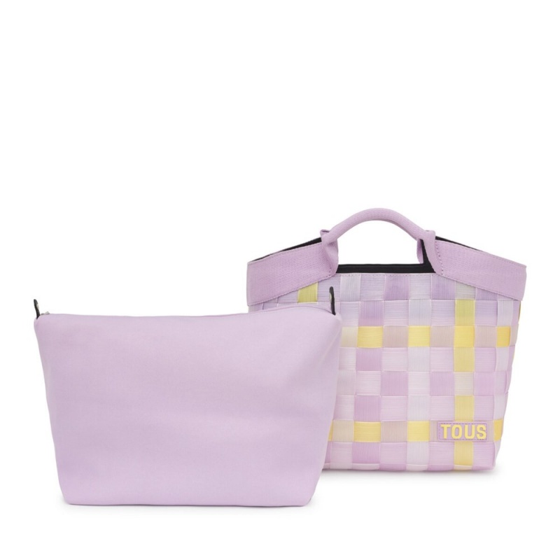 Bolsa de Mano TOUS Medium mauve Basket tote bag Balloon Cesta Mujer Morados Amarillos | 4120NTKRF