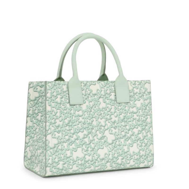 Bolsa de Mano TOUS Medium mint Amaya Shopping bag Kaos Mini Evolution Mujer Verde Menta Verdes | 9408LXOHK