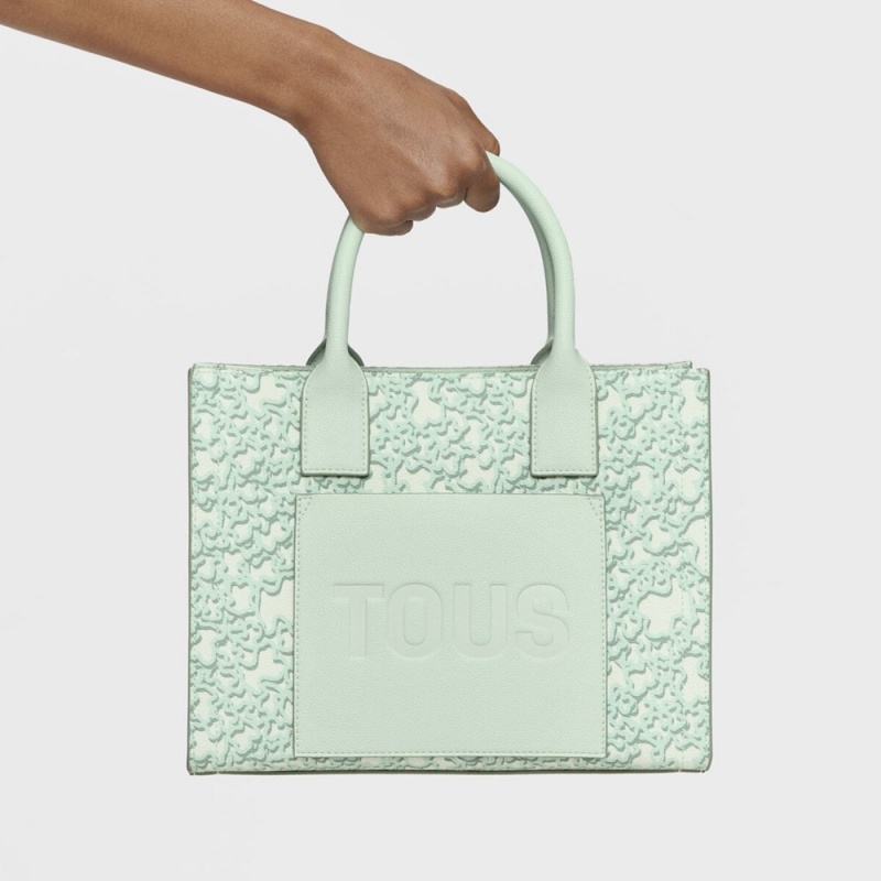 Bolsa de Mano TOUS Medium mint Amaya Shopping bag Kaos Mini Evolution Mujer Verde Menta Verdes | 9408LXOHK