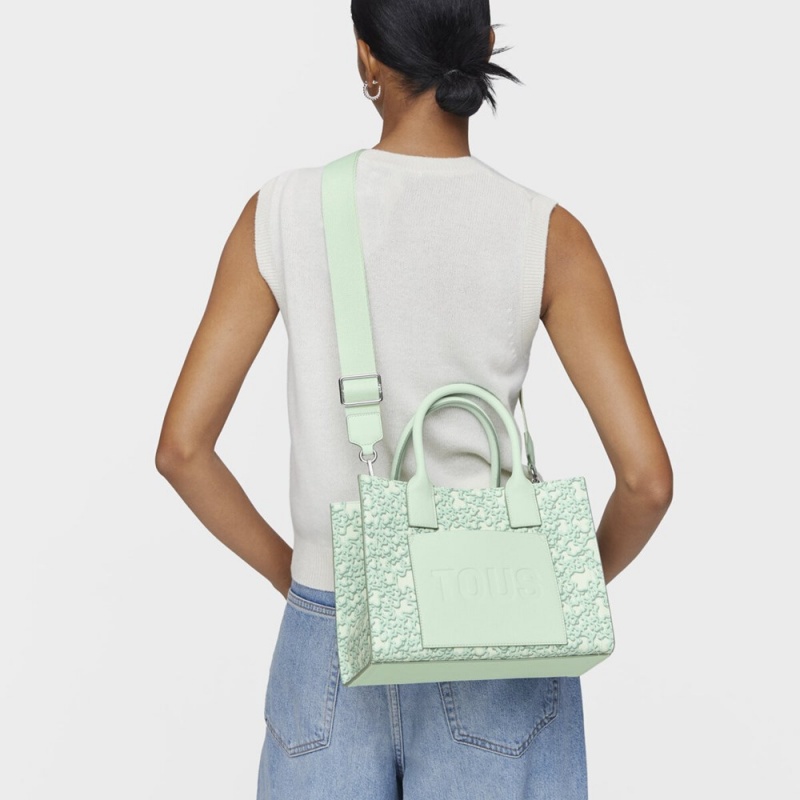 Bolsa de Mano TOUS Medium mint Amaya Shopping bag Kaos Mini Evolution Mujer Verde Menta Verdes | 9408LXOHK