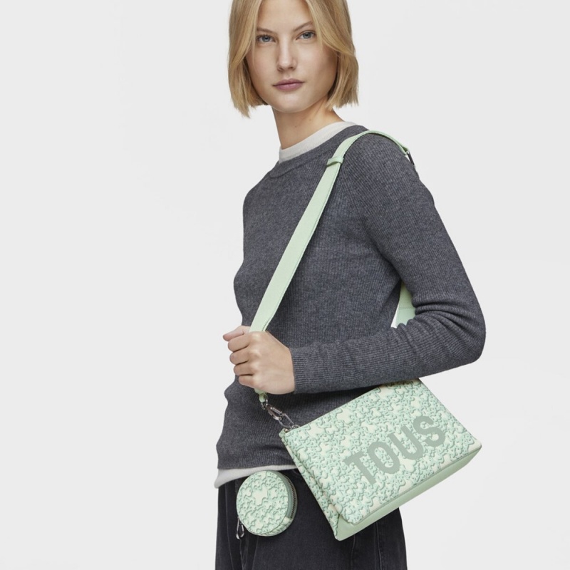 Bolsa de Mano TOUS Mint Planos Crossbody Bags Kaos Mini Evolution Mujer Verde Menta Verdes | 5937KDIGM