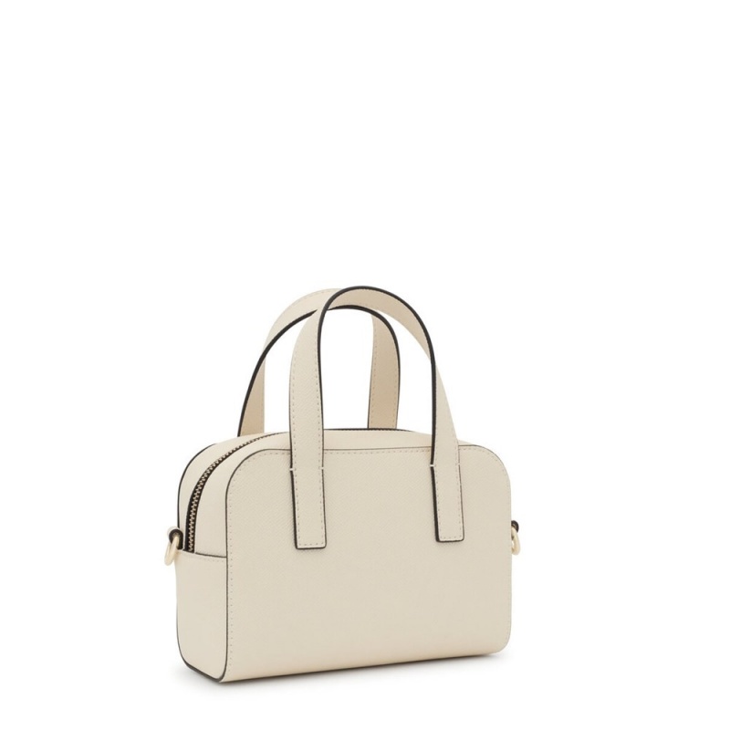 Bolsa de Mano TOUS Small Bowling bag La Rue New Mujer Beige | 1528HOPBM