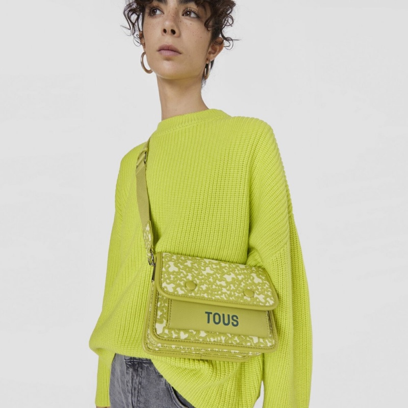 Bolsa de Mano TOUS Small lime Kaos Mini Evolution Audree Crossbody Bags Mujer Verdes Claro | 7298NEMVH