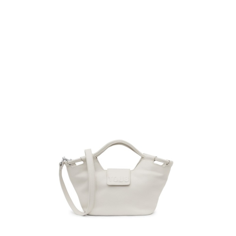 Bolsa de Mano TOUS Small white Tote bag Sun Mujer Blancos | 6150YGBLI