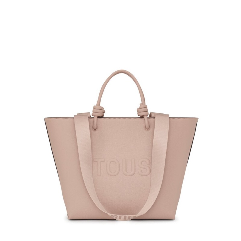 Bolsa de Mano TOUS Taupe La Rue New Tote bag Mujer Grises Marrom | 4689KGINU