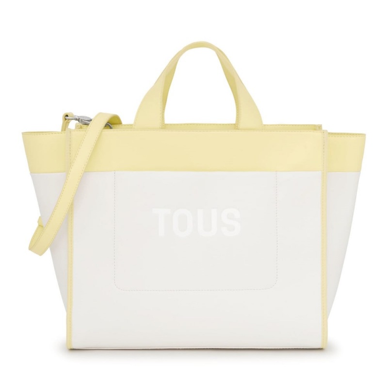 Bolsa de Mano TOUS Tote bag Maya Mujer Beige Amarillos | 0371OPDYQ