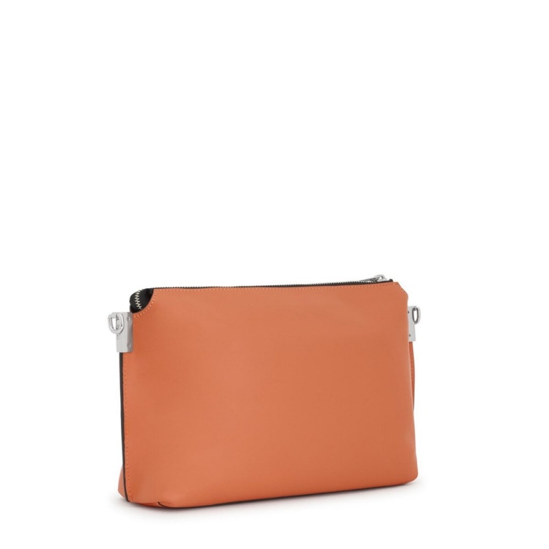 Bolsa de Mano TOUS leather Crossbody Bags Candy Mujer Naranjas | 0846HBKLY