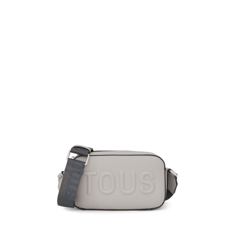 Bolsas Hombro TOUS La Rue New Crossbody reporter bag Mujer Grises | 1685TRZJK