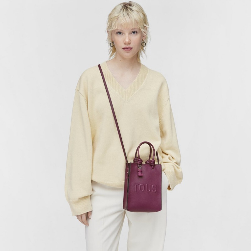 Bolsas Hombro TOUS La Rue New Pop Minibag Mujer Vino | 3154OFHGL