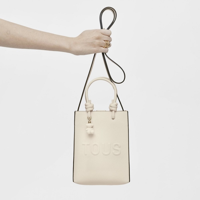 Bolsas Hombro TOUS La Rue New Pop Minibag Mujer Beige | 6523DCWJX