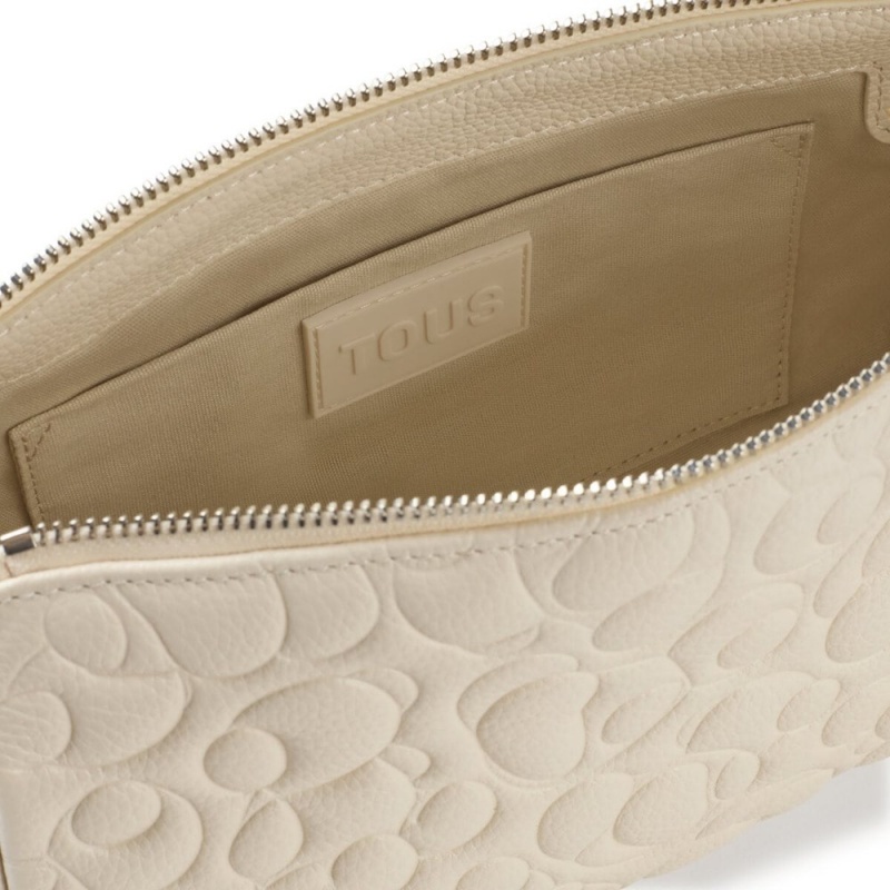 Bolsas Hombro TOUS Large Greta Mujer Beige | 2865NJEQR