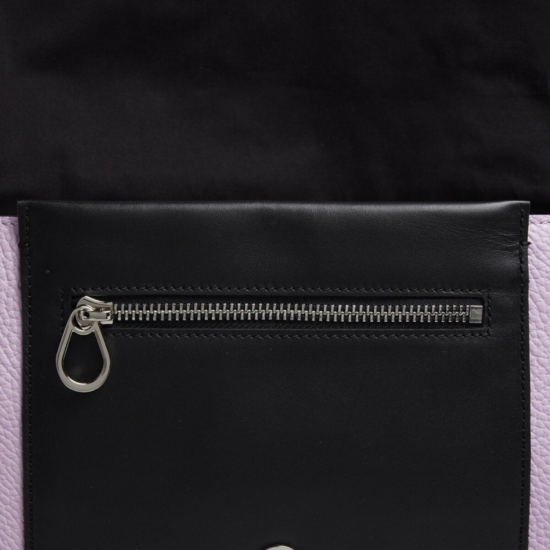 Bolsas Hombro TOUS Large mauve leather Empire Mujer Morados Negros | 9402LRNCK