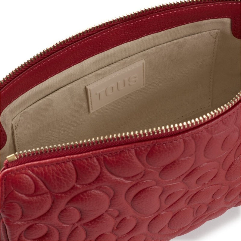 Bolsas Hombro TOUS Large red Greta Mujer Rojos | 0465IWUDN