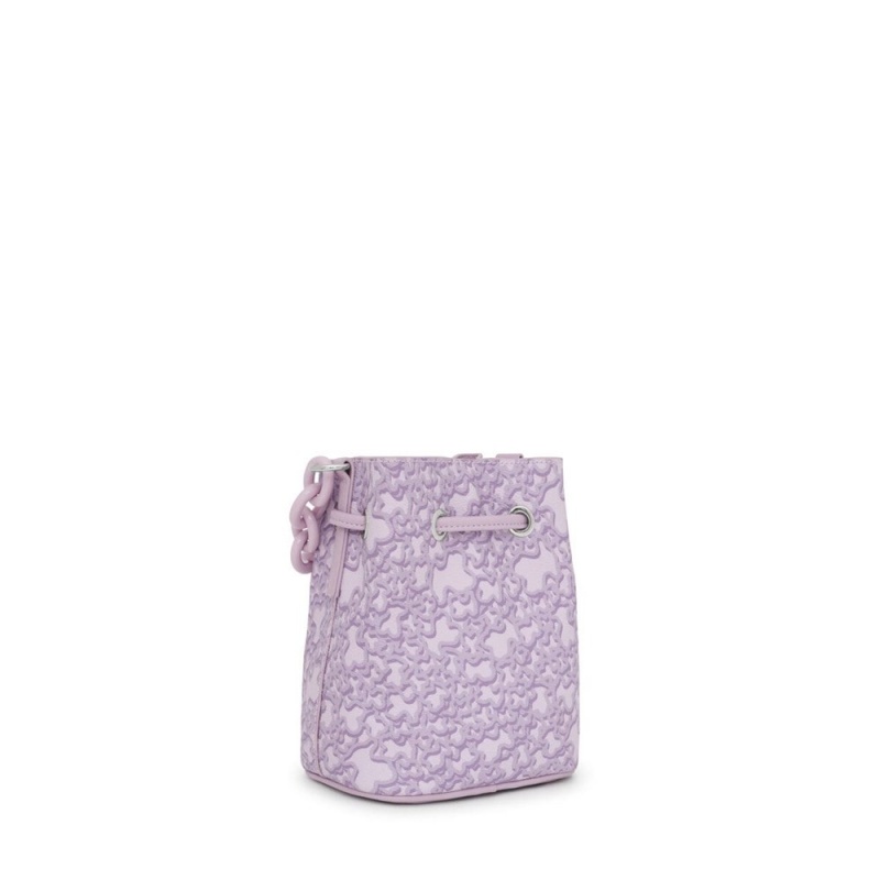 Bolsas Hombro TOUS Mauve Kaos Mini Evolution Bucket bag Mujer Morados | 2160FKYAI