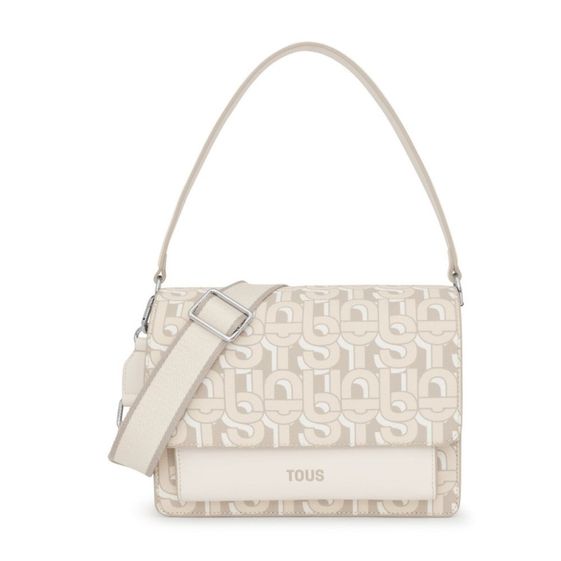 Bolsas Hombro TOUS Medium Audree MANIFESTO Mujer Beige | 0961FMKLU