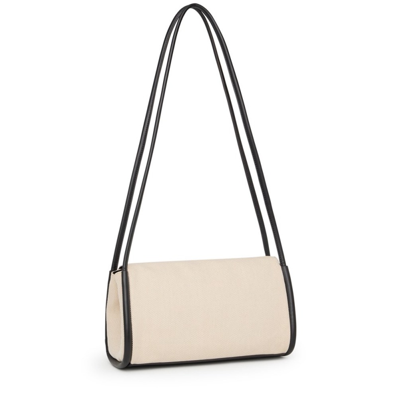 Bolsas Hombro TOUS Medium Empire Algodon Mujer Beige | 1235LMRFK