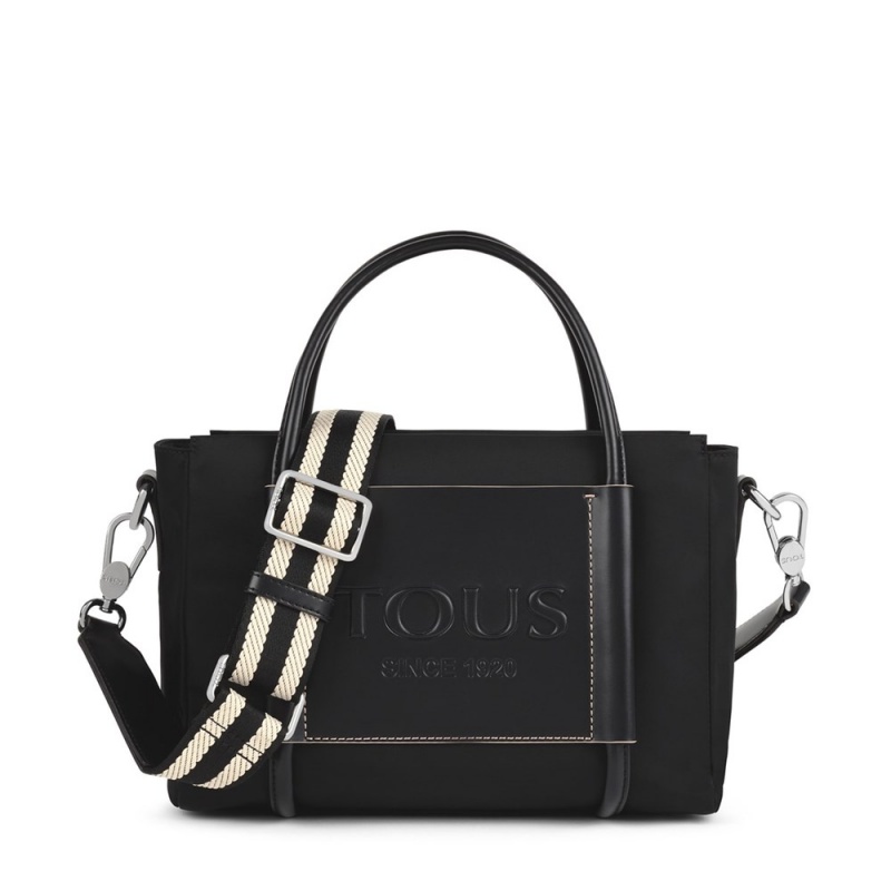 Bolsas Hombro TOUS Medium Empire Soft City bag Mujer Negros | 4521JIXFM