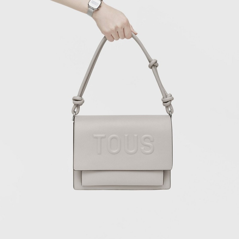 Bolsas Hombro TOUS Medium La Rue New Audree Mujer Grises | 1640YQGWB