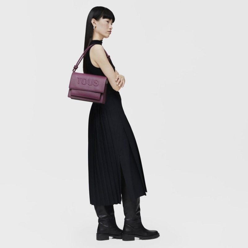 Bolsas Hombro TOUS Medium La Rue New Audree Mujer Vino | 2105VLZTD