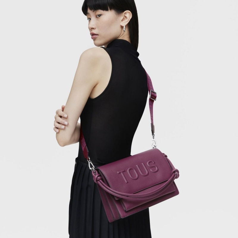 Bolsas Hombro TOUS Medium La Rue New Audree Mujer Vino | 2105VLZTD